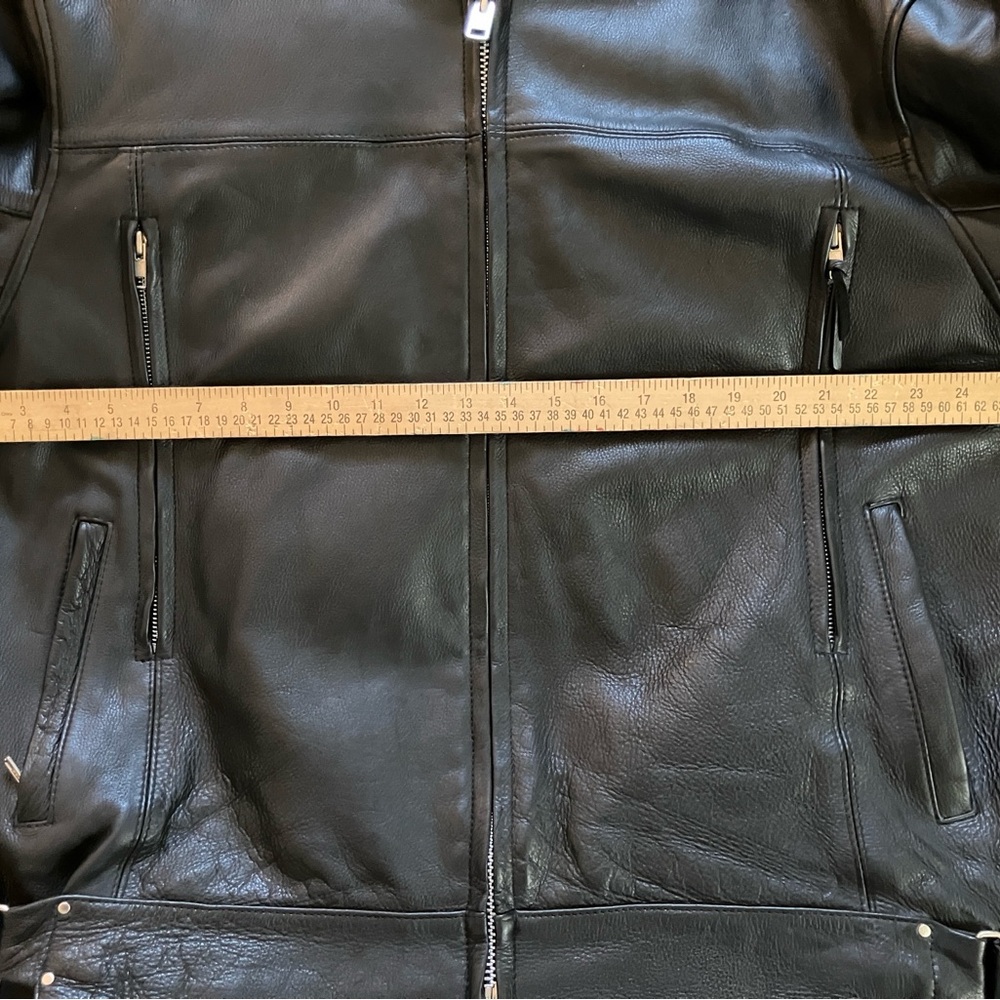 Black Motorcycle Jacket for Men - Picture 5 of 8